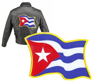 "Cuban flag  patch. Large 6" x 8"